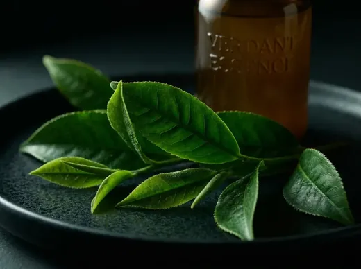Green tea leaves