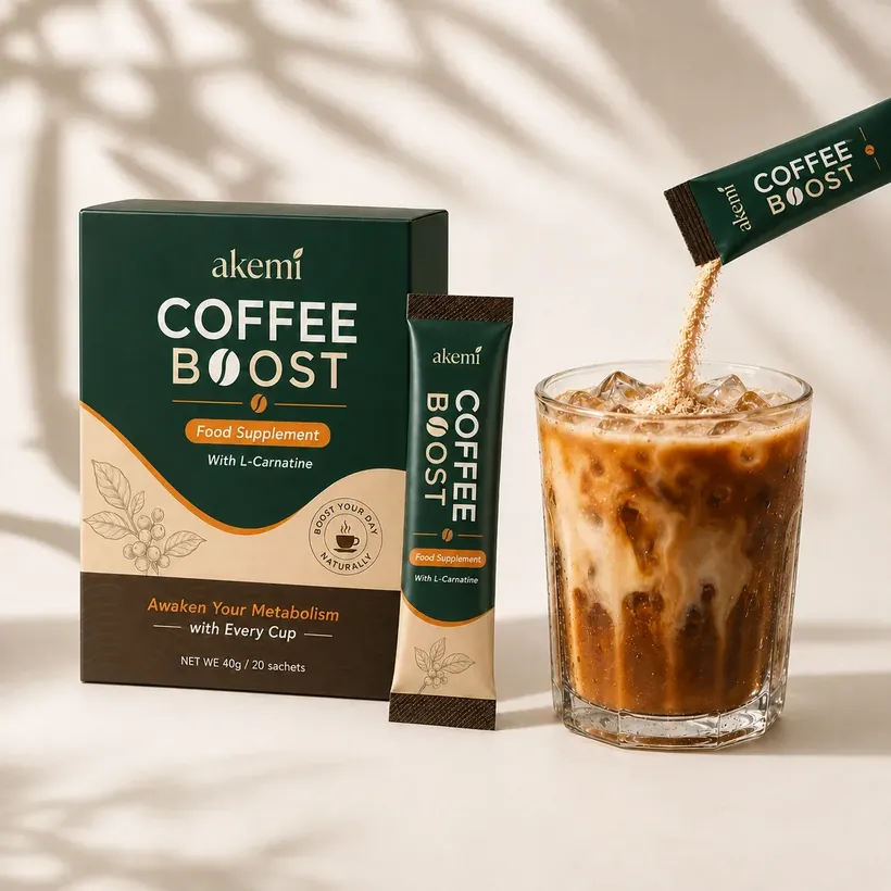 Akemi Coffee Boost with iced coffee